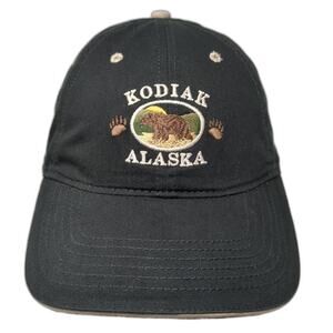 Kodiak Alaska Slideback Hat Black One Size Embroidered Outdoor Ouray